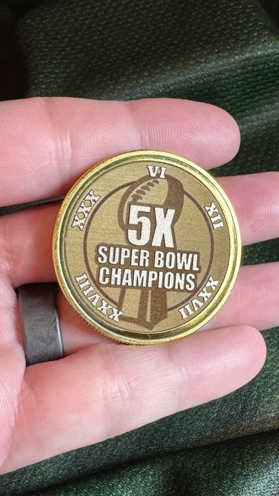 Dallas Cowboys 5 Time Super Bowl Coin Design