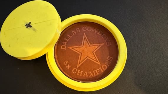 Leather Coaster Debossing Jig - STL File for 3D Printing Your Own